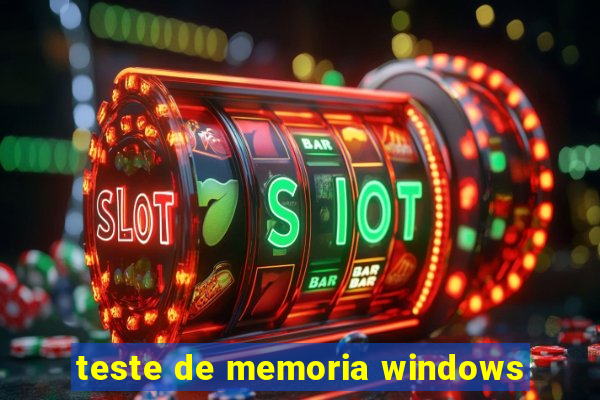 teste de memoria windows